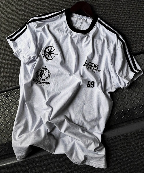 COSYHARU（コシハル）の「89ライン半袖Tシャツ（Tシャツ/カットソー・メンズ・ホワイト/ブラック/ネイビー・FREE）」の11枚目の写真