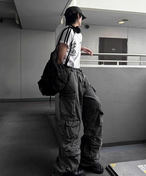 COSYHARU（コシハル）の「89ライン半袖Tシャツ（Tシャツ/カットソー・メンズ・ホワイト/ブラック/ネイビー・FREE）」の9枚目の写真