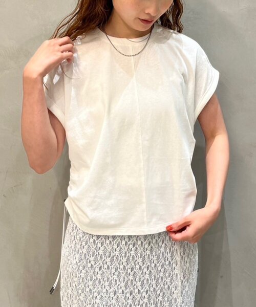 Kastane（カスタネ）の「B ドロストデザインTEE（Tシャツ/カットソー・レディース・ホワイト/グレー/ブラック・FREE）」の2枚目の写真