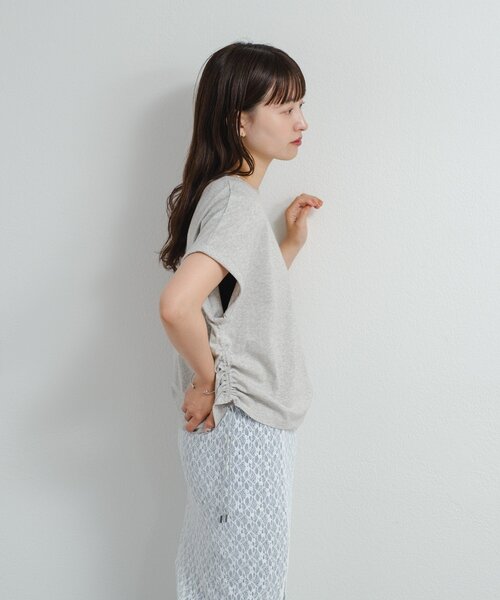 Kastane（カスタネ）の「B ドロストデザインTEE（Tシャツ/カットソー・レディース・ホワイト/グレー/ブラック・FREE）」の6枚目の写真