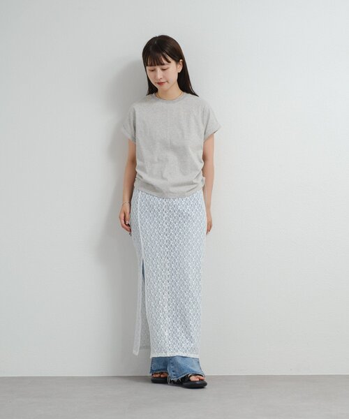 Kastane（カスタネ）の「B ドロストデザインTEE（Tシャツ/カットソー・レディース・ホワイト/グレー/ブラック・FREE）」の9枚目の写真