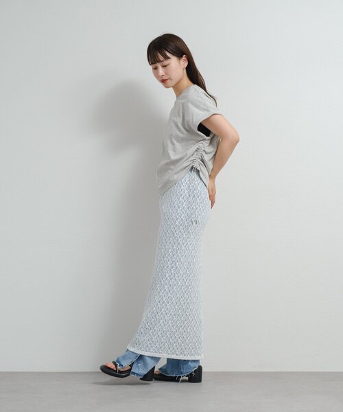 Kastane（カスタネ）の「B ドロストデザインTEE（Tシャツ/カットソー・レディース・ホワイト/グレー/ブラック・FREE）」の10枚目の写真