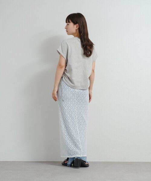 Kastane（カスタネ）の「B ドロストデザインTEE（Tシャツ/カットソー・レディース・ホワイト/グレー/ブラック・FREE）」の12枚目の写真