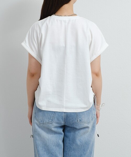 Kastane（カスタネ）の「B ドロストデザインTEE（Tシャツ/カットソー・レディース・ホワイト/グレー/ブラック・FREE）」の15枚目の写真