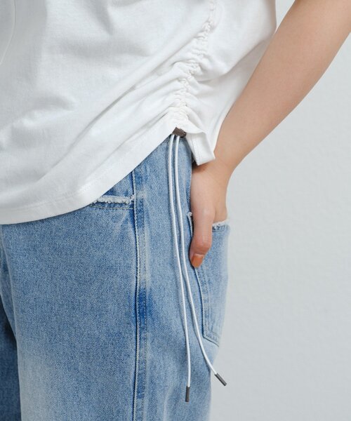 Kastane（カスタネ）の「B ドロストデザインTEE（Tシャツ/カットソー・レディース・ホワイト/グレー/ブラック・FREE）」の19枚目の写真