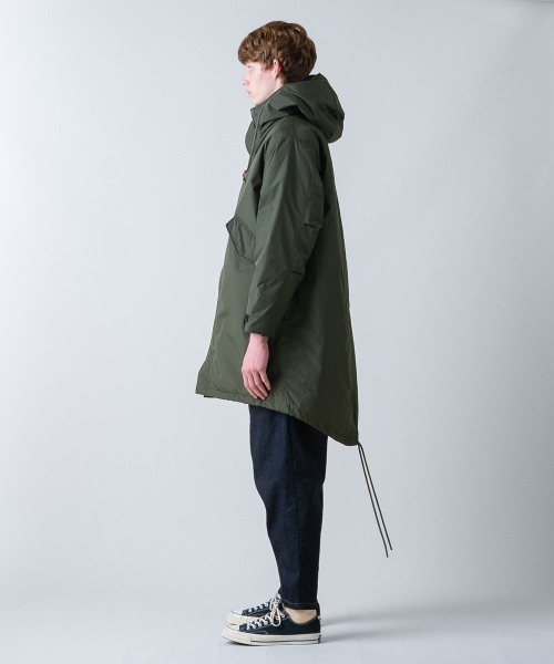 rehacer（レアセル）の「rehacer : Wind Down Mods Coat（モッズコート・メンズ・アーミー/ブラック・SMALL/MEDIUM/LARGE）」の10枚目の写真