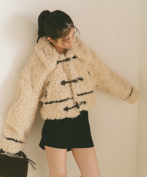 VANNIE U（ヴァニーユー）の「プードルファーダッフルコート（ダッフルコート・レディース・アイボリー・FREE）」の21枚目の写真