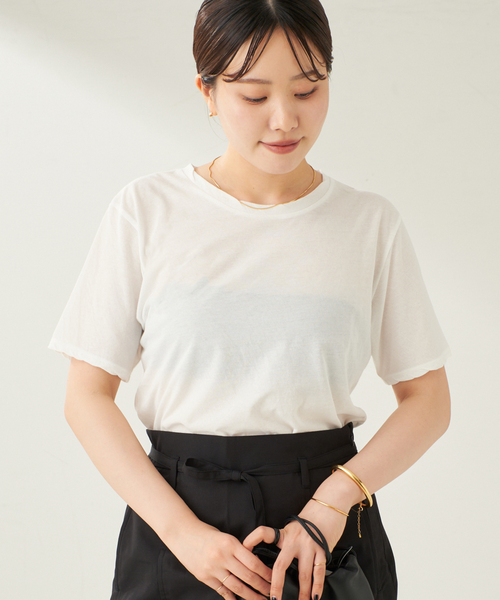 plage(プラージュ)の「EVER Tシャツ(Tシャツ/カットソー・レディース・ホワイト/ブラック/アイボリー・FREE)」の2枚目の写真