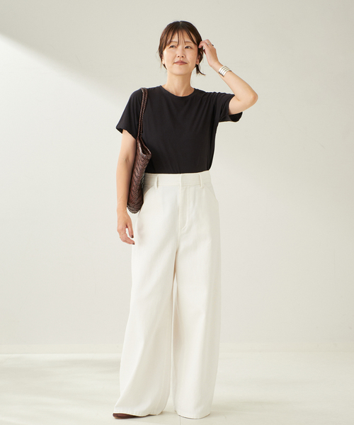 plage(プラージュ)の「EVER Tシャツ(Tシャツ/カットソー・レディース・ホワイト/ブラック/アイボリー・FREE)」の4枚目の写真