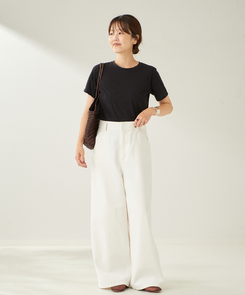 plage(プラージュ)の「EVER Tシャツ(Tシャツ/カットソー・レディース・ホワイト/ブラック/アイボリー・FREE)」の7枚目の写真