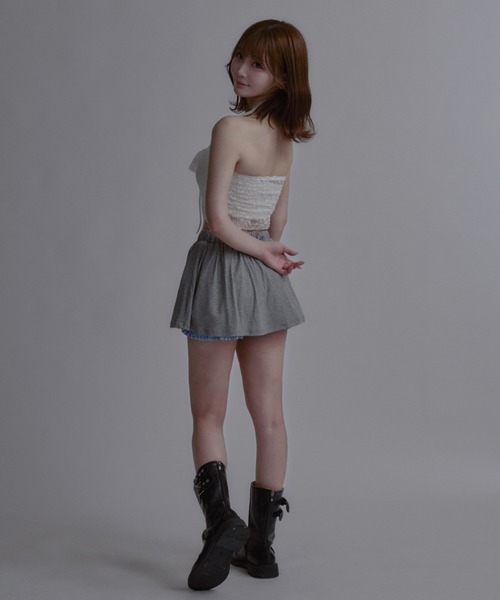 tinkerend(ティンカーエンド)の「Halter Neck Ribbon Lace Top / ホルターネックリボンレーストップス(シャツ/ブラウス・レディース・ホワイト/ブラック・FREE)」の9枚目の写真