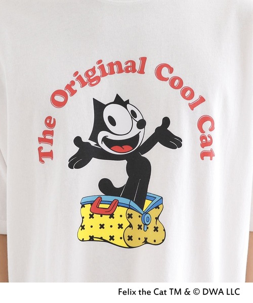 tk.TAKEO KIKUCHI(ティーケータケオキクチ)の「FELIX THE CAT Tシャツ(Tシャツ/カットソー・メンズ・ブラック/ホワイト/ホワイト系1/ブラック系・04/03/02)」の10枚目の写真
