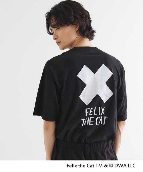 tk.TAKEO KIKUCHI(ティーケータケオキクチ)の「FELIX THE CAT Tシャツ(Tシャツ/カットソー・メンズ・ブラック/ホワイト/ホワイト系1/ブラック系・04/03/02)」の5枚目の写真