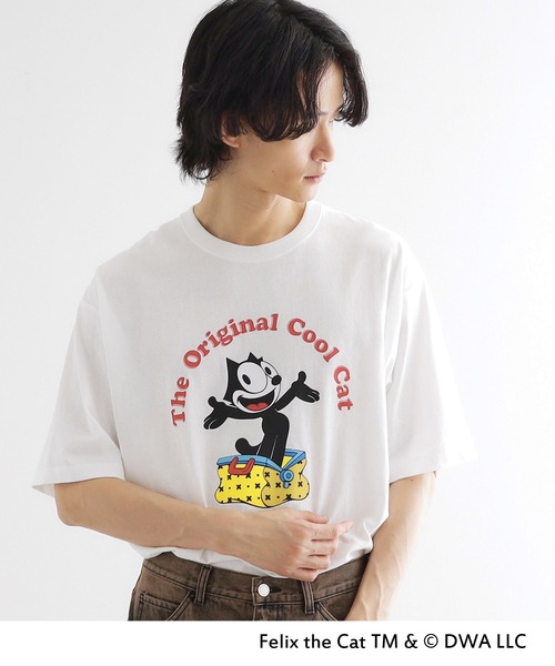 tk.TAKEO KIKUCHI(ティーケータケオキクチ)の「FELIX THE CAT Tシャツ(Tシャツ/カットソー・メンズ・ブラック/ホワイト/ホワイト系1/ブラック系・04/03/02)」の14枚目の写真