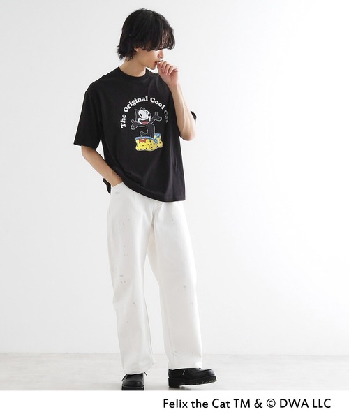 tk.TAKEO KIKUCHI(ティーケータケオキクチ)の「FELIX THE CAT Tシャツ(Tシャツ/カットソー・メンズ・ブラック/ホワイト/ホワイト系1/ブラック系・04/03/02)」の8枚目の写真