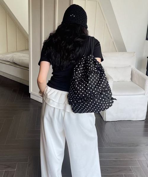 Ressaca(レサーカ)の「ドット柄フリルナップサック(バックパック/リュック・レディース・ブルー/ホワイト/ブラック・FREE)」の10枚目の写真