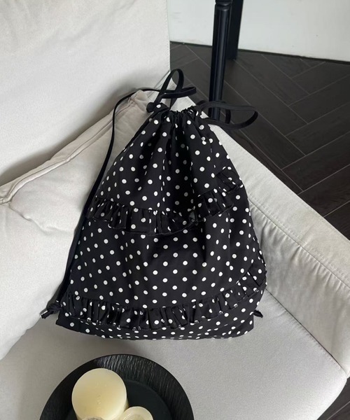 Ressaca(レサーカ)の「ドット柄フリルナップサック(バックパック/リュック・レディース・ブルー/ホワイト/ブラック・FREE)」の13枚目の写真