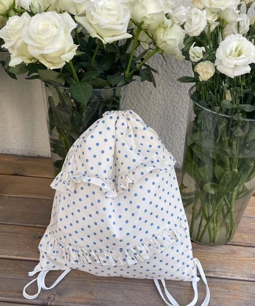 Ressaca(レサーカ)の「ドット柄フリルナップサック(バックパック/リュック・レディース・ブルー/ホワイト/ブラック・FREE)」の14枚目の写真