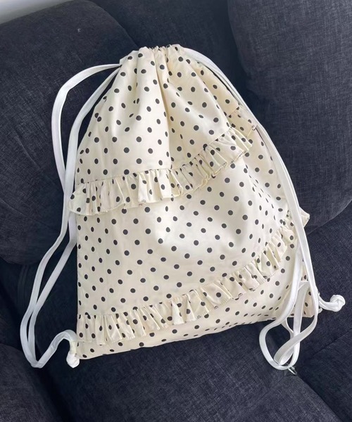 Ressaca(レサーカ)の「ドット柄フリルナップサック(バックパック/リュック・レディース・ブルー/ホワイト/ブラック・FREE)」の15枚目の写真
