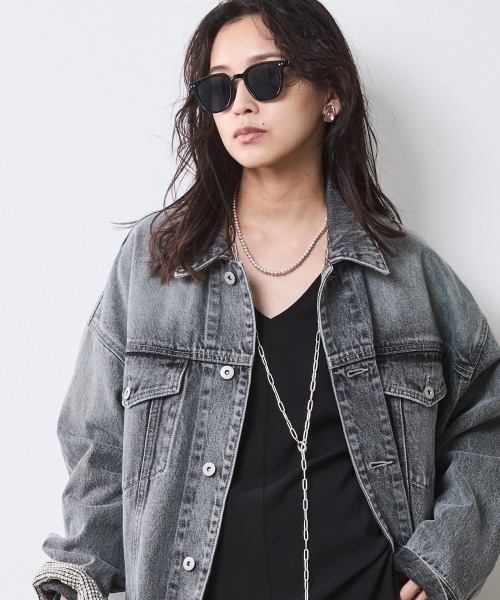 CHIC STYLE(シックスタイル)の「Vネック袖リブブラウス<大きいサイズ有>シックスタイル(シャツ/ブラウス・レディース・ブラック/ブラウン・5L/4L/3L/LL/L/M)」の15枚目の写真