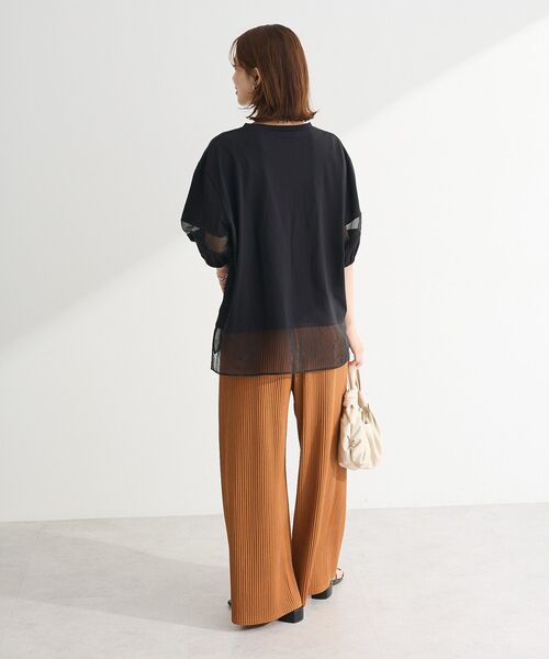 Green　Parks（グリーンパークス）の「シアードッキングプルオーバー2（Tシャツ/カットソー・レディース・ネイビー/オレンジ/ブラック/オフホワイト・FREE）」の8枚目の写真