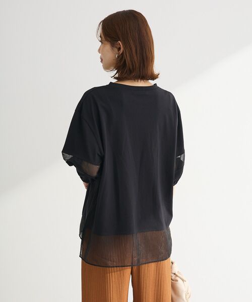 Green　Parks（グリーンパークス）の「シアードッキングプルオーバー2（Tシャツ/カットソー・レディース・ネイビー/オレンジ/ブラック/オフホワイト・FREE）」の11枚目の写真