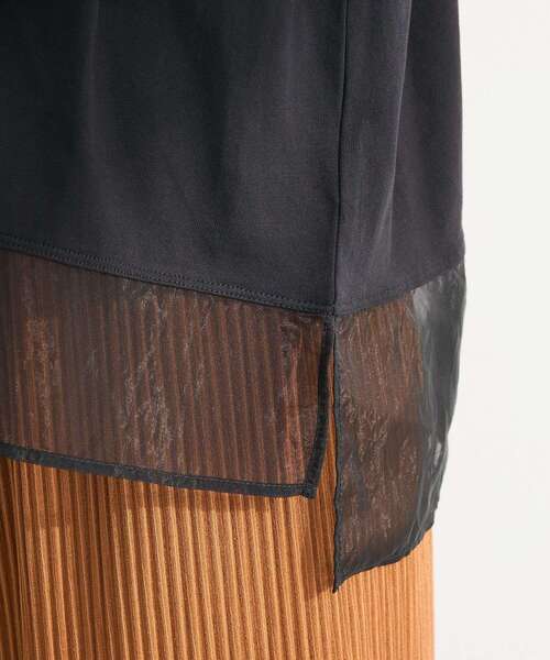 Green　Parks（グリーンパークス）の「シアードッキングプルオーバー2（Tシャツ/カットソー・レディース・ネイビー/オレンジ/ブラック/オフホワイト・FREE）」の14枚目の写真