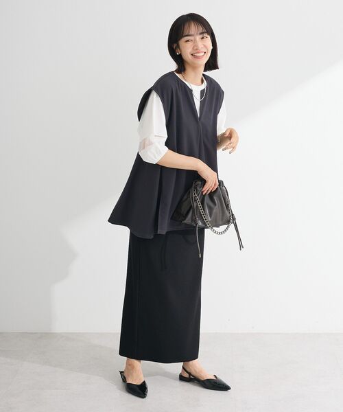 Green　Parks（グリーンパークス）の「シアードッキングプルオーバー2（Tシャツ/カットソー・レディース・ネイビー/オレンジ/ブラック/オフホワイト・FREE）」の19枚目の写真