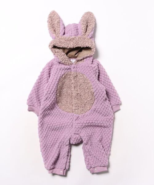 LaStella（ラステラ）の「ｱﾆﾏﾙﾛﾝﾊﾟｽ（ロンパース・キッズ・オフホワイト/イエロー/ラベンダー・80/70）」の2枚目の写真