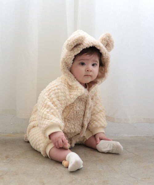 LaStella（ラステラ）の「ｱﾆﾏﾙﾛﾝﾊﾟｽ（ロンパース・キッズ・オフホワイト/イエロー/ラベンダー・80/70）」の6枚目の写真