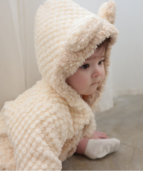 LaStella（ラステラ）の「ｱﾆﾏﾙﾛﾝﾊﾟｽ（ロンパース・キッズ・オフホワイト/イエロー/ラベンダー・80/70）」の7枚目の写真