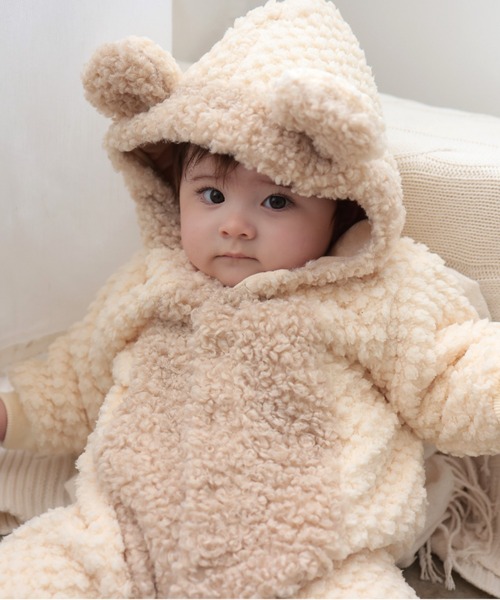 LaStella（ラステラ）の「ｱﾆﾏﾙﾛﾝﾊﾟｽ（ロンパース・キッズ・オフホワイト/イエロー/ラベンダー・80/70）」の9枚目の写真