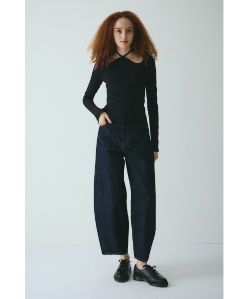 HeRIN.CYE(ヘリンドットサイ)の「Wave neck tops ウェーブネックトップス(Tシャツ/カットソー・レディース・ブラウン/ブラック/ホワイト・FREE)」の13枚目の写真