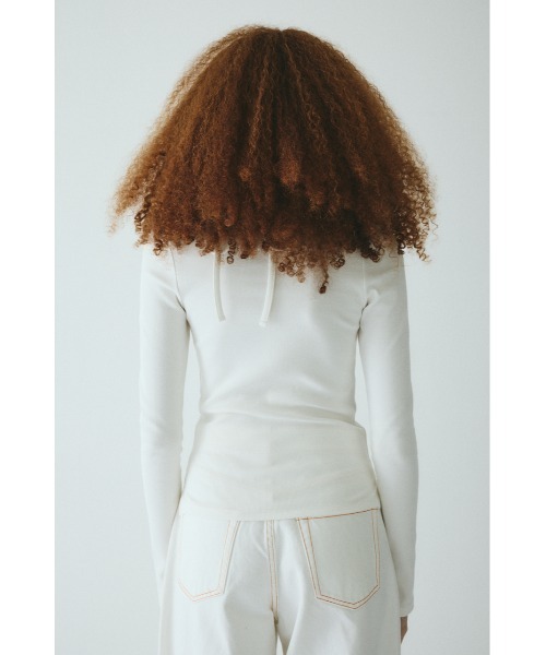 HeRIN.CYE(ヘリンドットサイ)の「Wave neck tops ウェーブネックトップス(Tシャツ/カットソー・レディース・ブラウン/ブラック/ホワイト・FREE)」の12枚目の写真