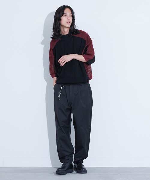 MDR(エムディアール)の「Dカン付きタックワイドパンツ(その他パンツ・メンズ・ブラック/パープル・L/M)」の5枚目の写真