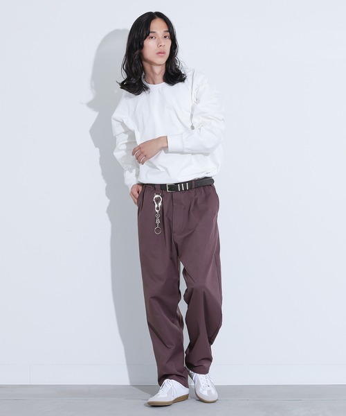 MDR(エムディアール)の「Dカン付きタックワイドパンツ(その他パンツ・メンズ・ブラック/パープル・L/M)」の14枚目の写真