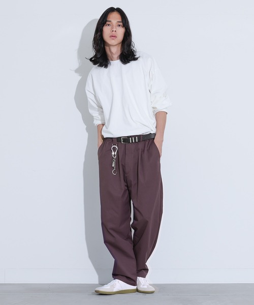 MDR(エムディアール)の「Dカン付きタックワイドパンツ(その他パンツ・メンズ・ブラック/パープル・L/M)」の15枚目の写真