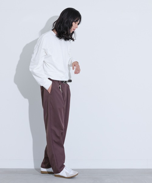 MDR(エムディアール)の「Dカン付きタックワイドパンツ(その他パンツ・メンズ・ブラック/パープル・L/M)」の16枚目の写真