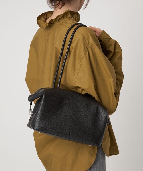 ＆MyuQ（アンドミューク）の「＜&MyuQ＞TAMTON SQEBAG（トートバッグ・レディース・ブラック/ダークブラウン・FREE）」の3枚目の写真