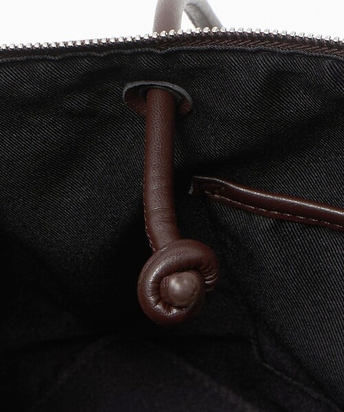 ＆MyuQ（アンドミューク）の「＜&MyuQ＞TAMTON SQEBAG（トートバッグ・レディース・ブラック/ダークブラウン・FREE）」の12枚目の写真