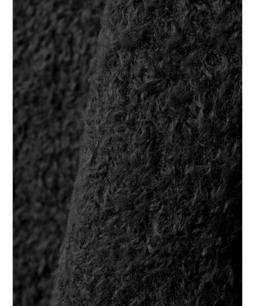 mizuiroind（ミズイロインド）の「mizuiro ind ポケット付きヘアリークルーネックカーディガン（カーディガン/ボレロ・レディース・アイボリー/ライトグレー/ブラック・FREE）」の7枚目の写真