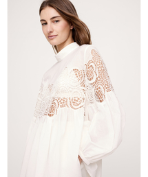 Banana Republic（バナナリパブリック）の「コットン レース モックネック トップス（シャツ/ブラウス）」