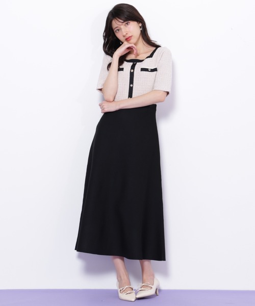 ジル バイ ジルスチュアート　ワンピース　新品　お値下げ ダブルカラーニットワンピース | JILL by JILL STUART（ジル