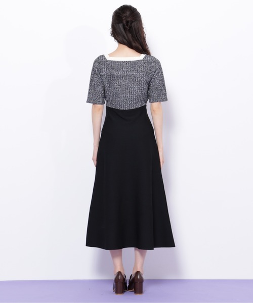 JILL by JILL STUART(ジルバイジルスチュアート)の「◇ミックスツイード切替ニットワンピース(ワンピース・レディース・ブラック/ピンク/ネイビー・FREE)」の20枚目の写真