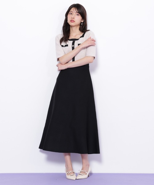 JILL by JILL STUART(ジルバイジルスチュアート)の「◇ミックスツイード切替ニットワンピース(ワンピース・レディース・ブラック/ピンク/ネイビー・FREE)」の21枚目の写真