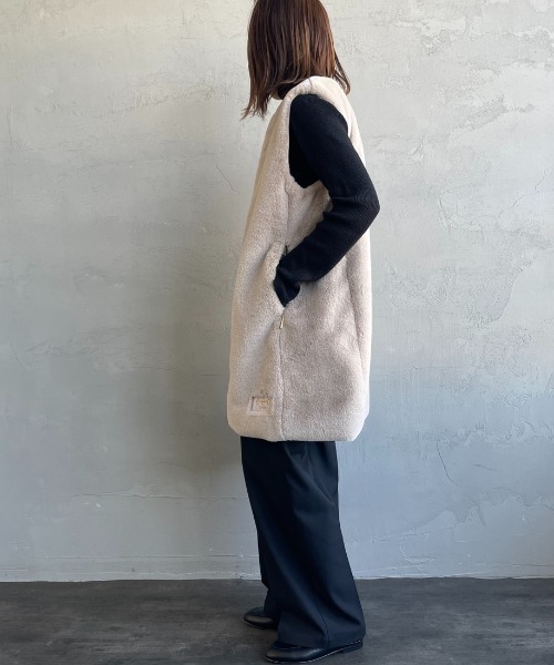 TATRAS/タトラス] POLLINA ノーカラーエコファーベスト（ベスト