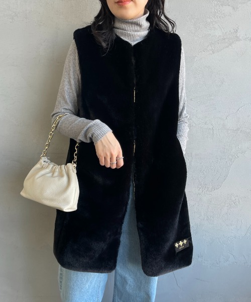 TATRAS/タトラス] POLLINA ノーカラーエコファーベスト（ベスト