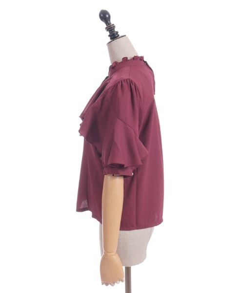 axes femme POETIQUE（アクシーズファムポエティック）の「レースアップラッフルブラウス（シャツ/ブラウス・レディース・ブラック/ワイン/ホワイト・MEDIUM）」の19枚目の写真