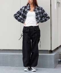 Chick | Drawstring Design Wide Pants/ドローコードギャザーデザインデザインワイドパンツ(その他パンツ)