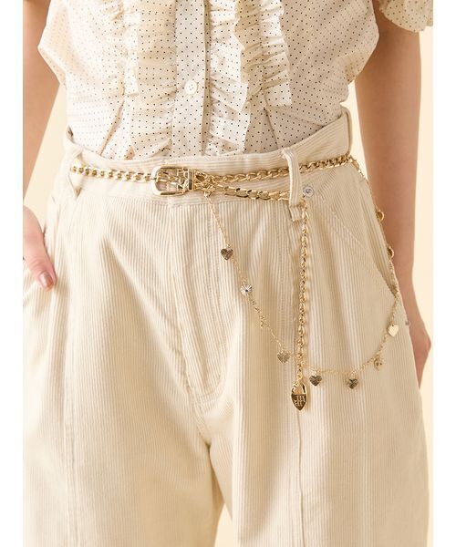 LILY BROWN（リリーブラウン）の「2wayモチーフチェーンベルト（ベルト・レディース・ゴールド/シルバー・F）」の8枚目の写真